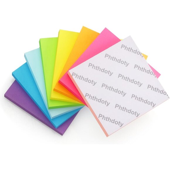 8 Pads Pop Up Sticky Notes 3x3 Refills Bright Colors Self-Stick Notes Pads Super - Picture 8 of 8